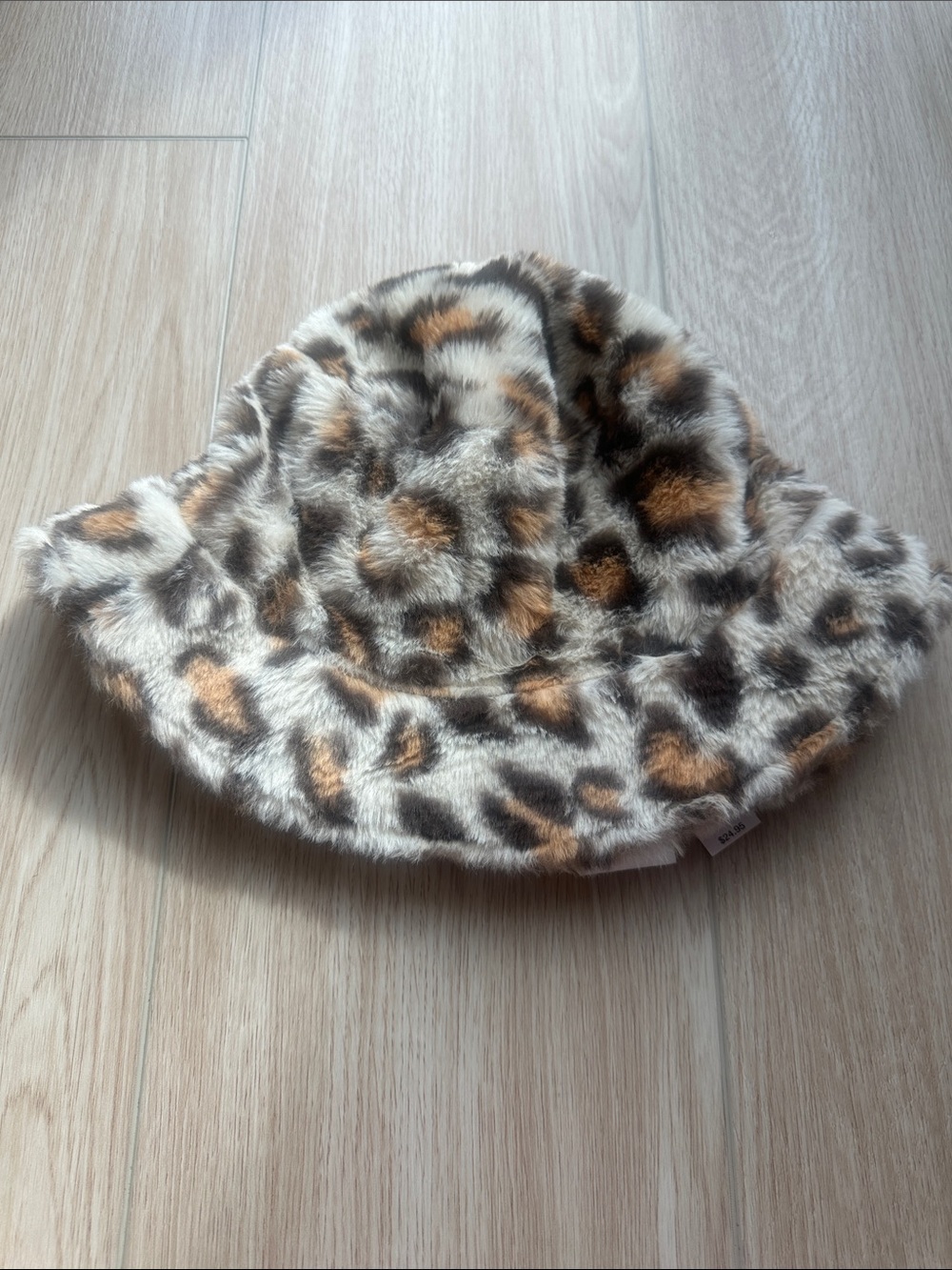 GAP Kids Faux Fur Leopard-Print Bucket Hat - Brown/Beige/Black